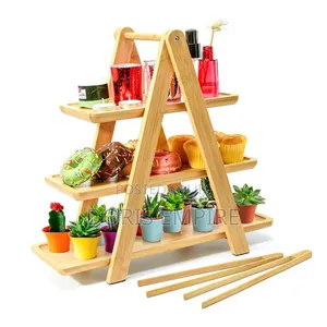 Multifunctional 3tier Wooden Buffet Platter,Food Pastry