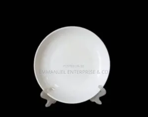 10inch Vintage White Ceramic Plate - 30pcs