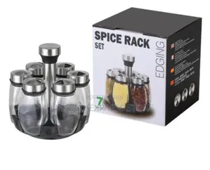 6pcs Rotary Spice Bottle Rack Set