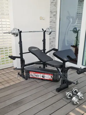 Adjustable Weight Bench + 50kg Weight Set | Full Home Gym Package