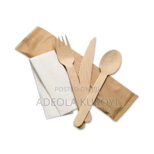 Wooden Cutlery Set - 50pcs