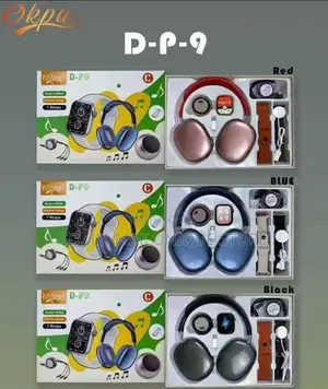 D-P9
Smart Watch, Headset, 3in1 Fast Charger, 1 Speaker ,Etc
