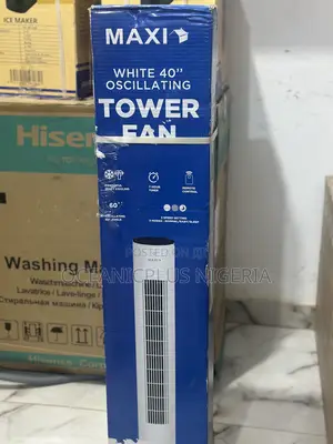 White Maxi Oscillating 40" Tower Fan