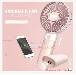 Kamisafe Rechargeable Hand Fan + Power Bank Functions