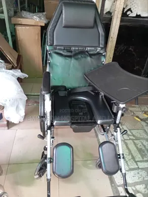 Executive Recliner Commode Wheelchair With Serving Table