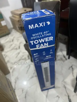 New White Maxi Breeze Master 40" Oscillating Tower Fan