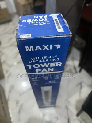 New Maxi White 40" Tower Fan – 3 Modes Timer