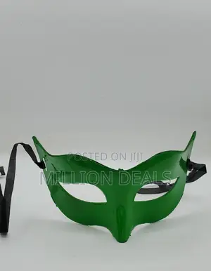 Green Ski Half Party Face Mask