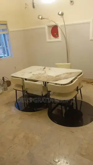Marble Dining Table Set for Apartments and Hotels