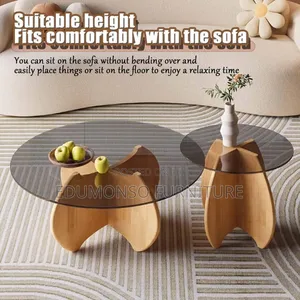 Coffee Table With Solid Wood Legs,Wooden Legs Side Table