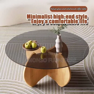 Coffee Table With Solid Wood Legs,Wooden Legs Side Table