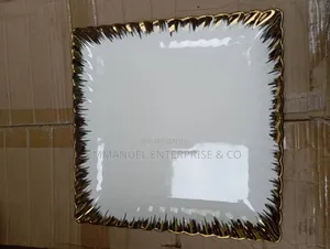 Dinner Plate With Gold One Dozen
