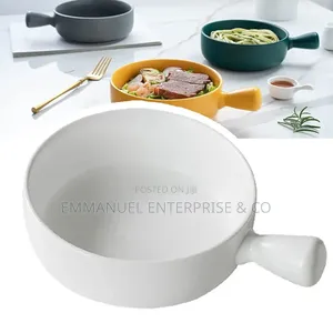 Ceramic Soup Bowls With Handles - 48pcs in Box