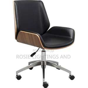 Mid Back Walnut Office Chair
