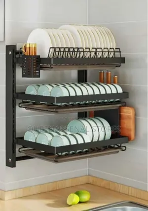 Quality Dish Wall Rack -- 3steps