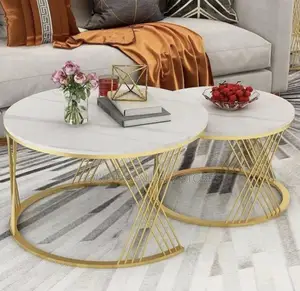 Faux Marble Center Table - Nordic Nest Glamorous Centre Tables Set