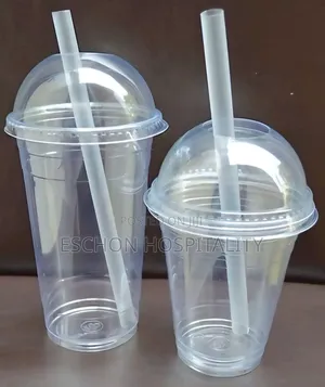 8 Oz/ 12oz Disposable Plastic Cup With Lids 50pcs