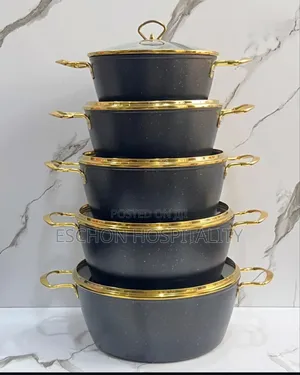 SMP 10-Piece Granite Nonstick Pot Set.