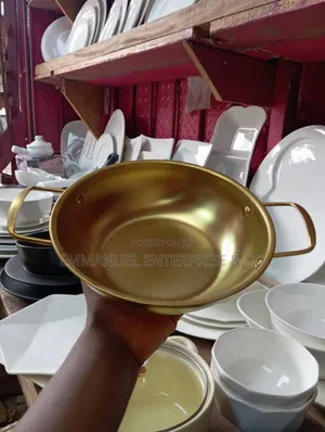 Stainless Steel Seafood Bowl - Gold Color