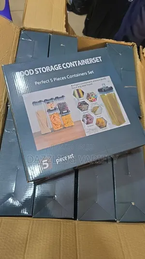 5pcs Airtight Food Storage Container Set For Kitchen