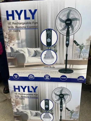 18" Hyly Rechargeable Fan With Led Lamp and Remote