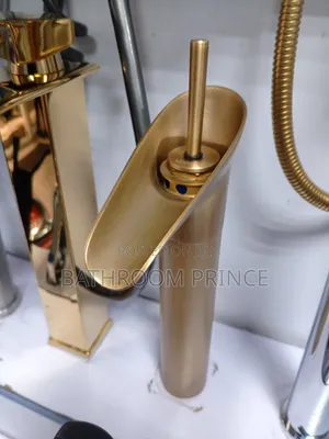 Gold Counter Top Basin Mixer Faucet