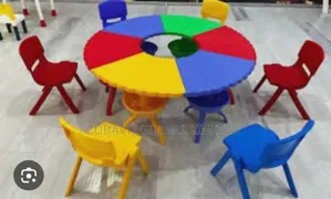 Foreign Kindergarten School Round Plastic Table