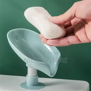 Leaf-shaped Drainable Soap Holder With Suction Base