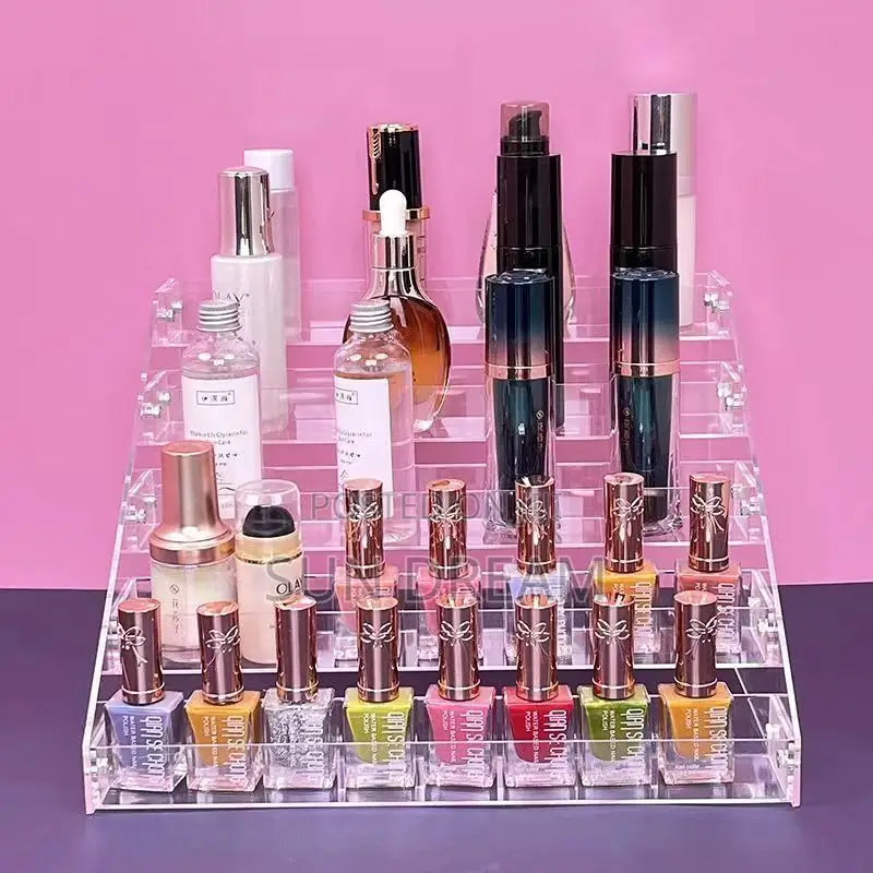 6 Layers Storage Table Organizer Nail Gel Display