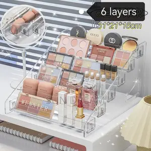6 Layers Storage Table Organizer Nail Gel Display
