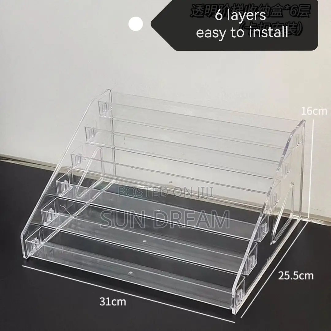 6 Layers Storage Table Organizer Nail Gel Display