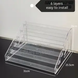 6 Layers Storage Table Organizer Nail Gel Display