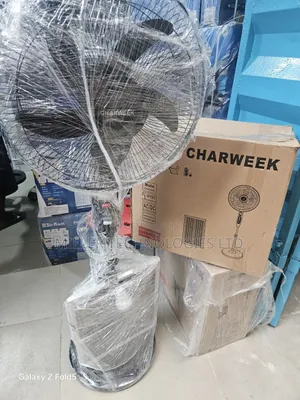 Charweek Ac/Dc Solar Fan 16inch With Solar Panel Usb and Led