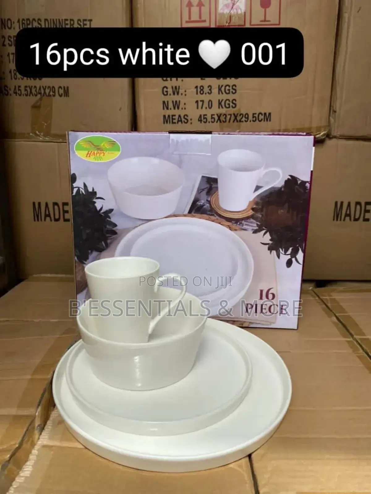 16 Pieces Dinnerware Set ( White)