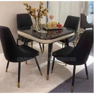 Dinning Table and 4 Chairs - Black