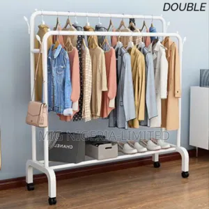 Double Pole Cloth Hangers Space Saving Multi Purpose Hanger