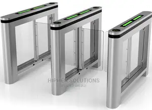 304 Stainless Steel Automatic Turnstiles Glass Wing Swing Gates