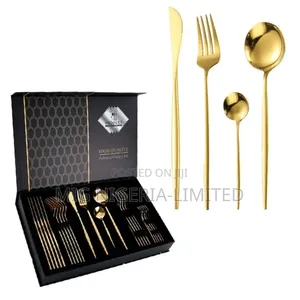 24 PCS Silver Premium Stainless Steel Cutlery Set