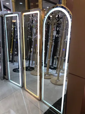 Gold Arch Full Length Mirror With Led Light 50cmx150cm