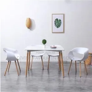 Outdoor/Events Table and 4 Chairs Set White