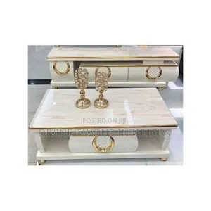 Royal Design Center Table and Television Shelve With Drawers