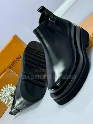 Louis Vuitton Glossy Leather Men's Boots