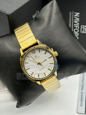Original Naviforce Gold Stainless Steel Watch in Store