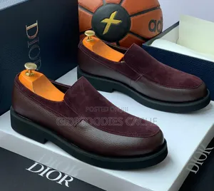 Dior Plain Suede-Leather Classy Loafers