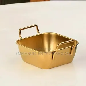 Gold Stainless Steel Food Dish