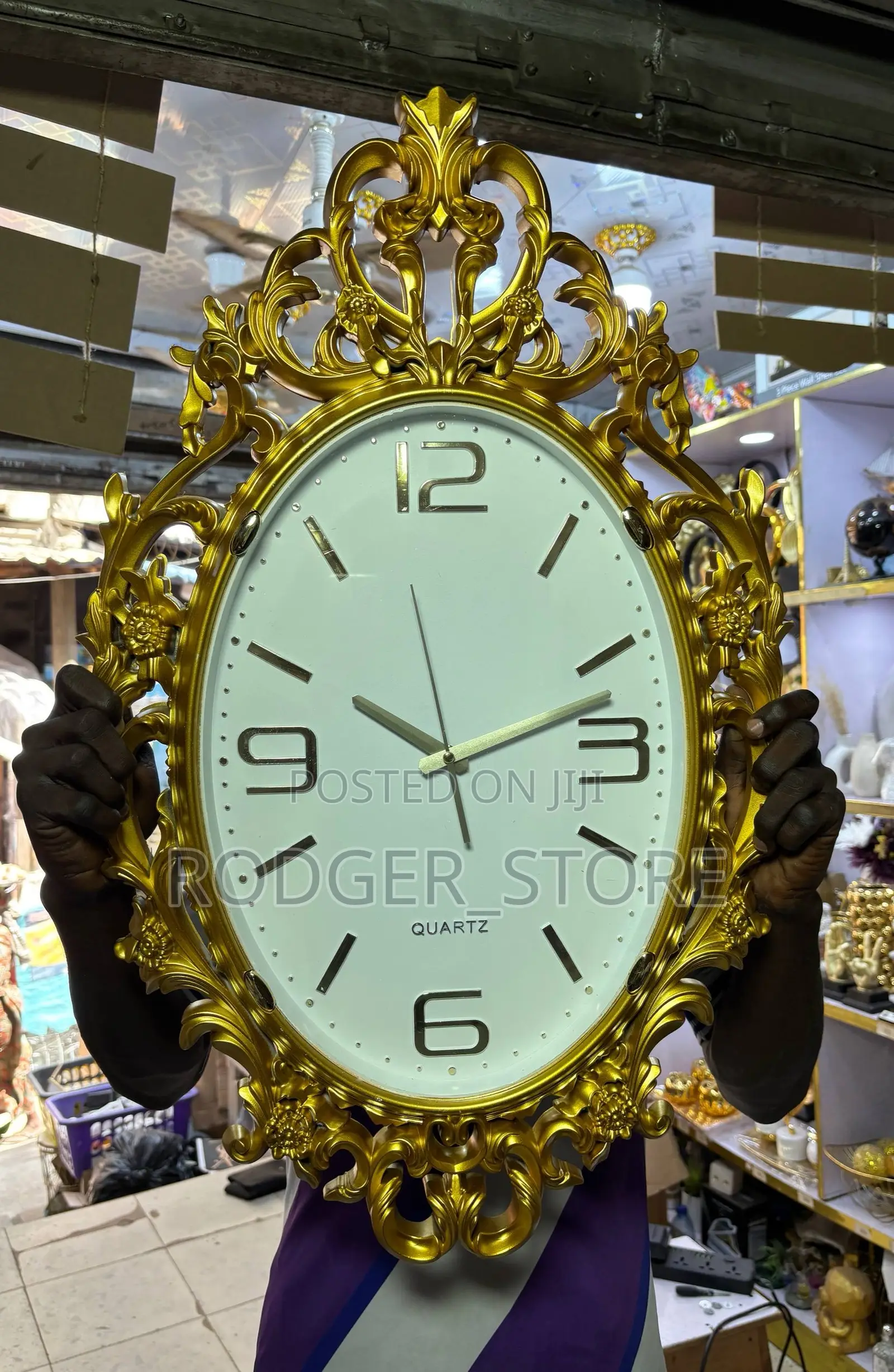 Victorian Wall Clock- Gold . A Statement Wall Clock