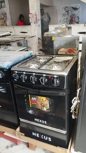 Nexus 3gas 1electric Cooker Black GCCR-Nx-5055b