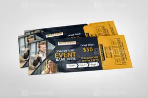 Classic Event Voucher or Coupon Printing With Serial Number