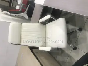 Executive White Office Swivel Chair With Headrest