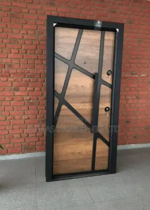 3 by 7ft Luxury Door Black Handle